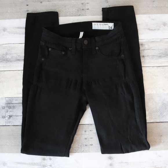 rag & bone Denim - Size 24 Black rag & bone High Rise Skinny Jeans